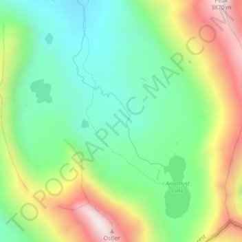 Топографическая карта Amethyst Basin, высота, рельеф