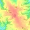 Топографическая карта Дубовая гора, высота, рельеф