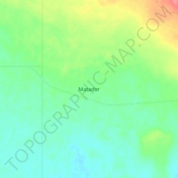 Топографическая карта Matador, высота, рельеф