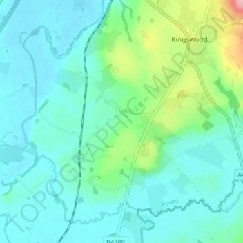 Топографическая карта Forden, высота, рельеф