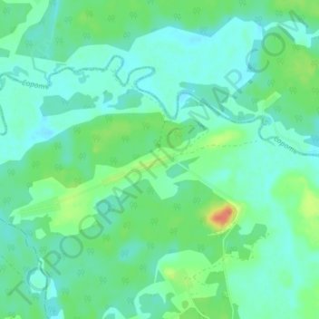 Топографическая карта Селиваново, высота, рельеф