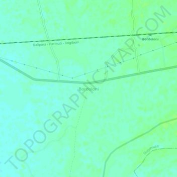 Топографическая карта Bordoloni, высота, рельеф