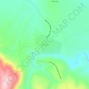 Топографическая карта Otinapa, высота, рельеф