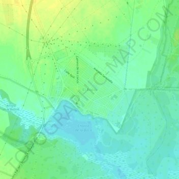 Топографическая карта El Rocío, высота, рельеф