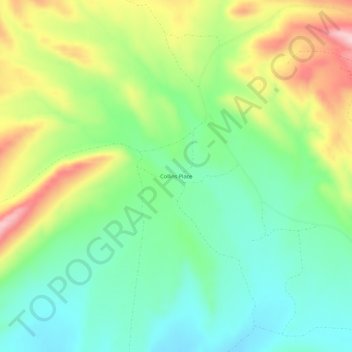 Топографическая карта Collins Place, высота, рельеф