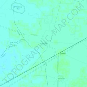 Топографическая карта Pindarsi, высота, рельеф