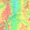 Топографическая карта Metz, высота, рельеф