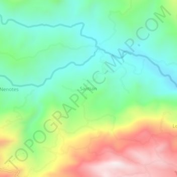 Топографическая карта Santian, высота, рельеф