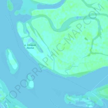 Топографическая карта Лахта, высота, рельеф