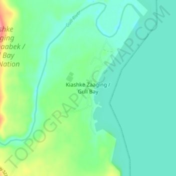 Топографическая карта Gull Bay, высота, рельеф