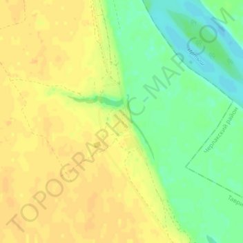 Топографическая карта Баландино, высота, рельеф