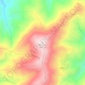 Топографическая карта Maunça, высота, рельеф
