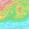 Топографическая карта East Kameng, высота, рельеф