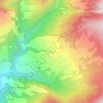 Топографическая карта Ratgaon, высота, рельеф