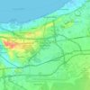 Топографическая карта Bab Ezzouar, высота, рельеф
