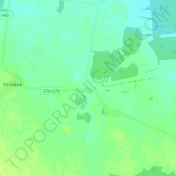 Топографическая карта Чайкино, высота, рельеф