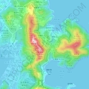 Топографическая карта 下洋新村, высота, рельеф