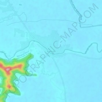 Топографическая карта Kumbi, высота, рельеф
