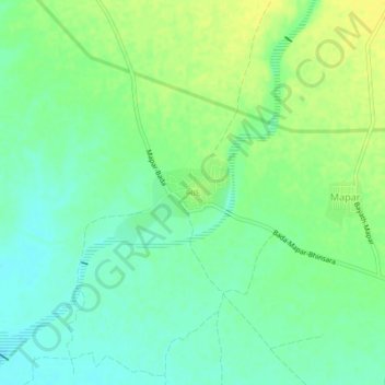 Топографическая карта Bada, высота, рельеф