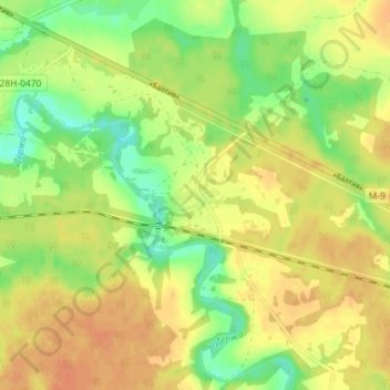 Топографическая карта Ботино, высота, рельеф