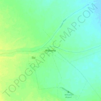 Топографическая карта Willowra, высота, рельеф
