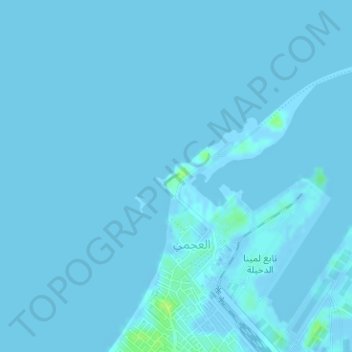 Топографическая карта Tabyet Agami al Qibliya, высота, рельеф
