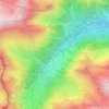 Топографическая карта Кислые источники, высота, рельеф