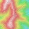 Топографическая карта 大籠岳, высота, рельеф