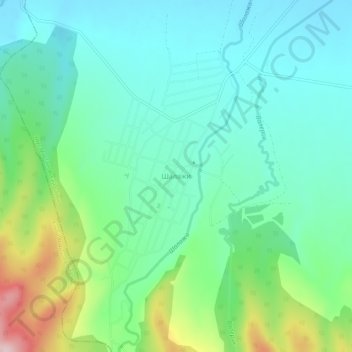 Топографическая карта Шалажи, высота, рельеф
