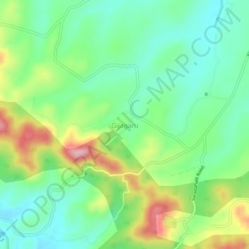 Топографическая карта Gijagaru, высота, рельеф