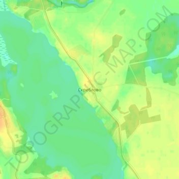Топографическая карта Скреблово, высота, рельеф