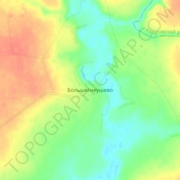 Топографическая карта Большегнеушево, высота, рельеф
