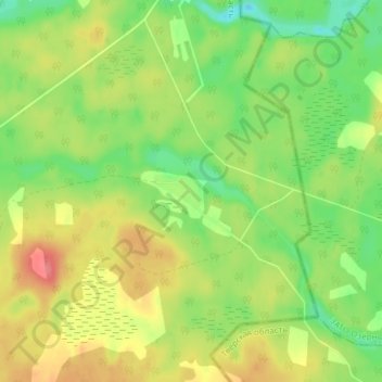 Топографическая карта Афанасово, высота, рельеф