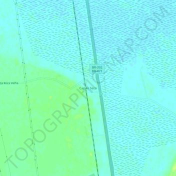 Топографическая карта Capão Seco, высота, рельеф
