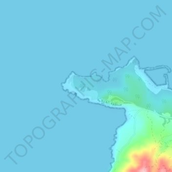 Топографическая карта cape Ras al-Bassit, высота, рельеф