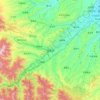 Топографическая карта 临夏县, высота, рельеф