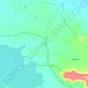 Топографическая карта Jamini, высота, рельеф