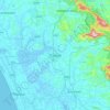Топографическая карта Триссур, высота, рельеф