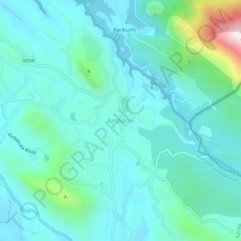 Топографическая карта Amboori, высота, рельеф