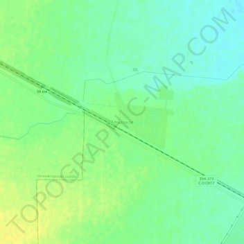 Топографическая карта Алмазное, высота, рельеф