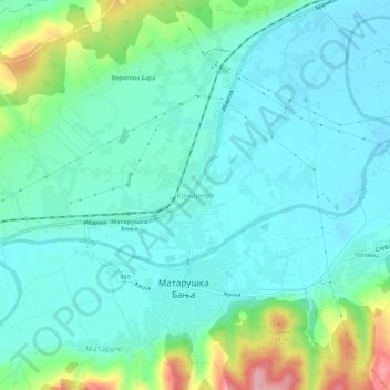 Топографическая карта Конарево, высота, рельеф