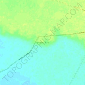 Топографическая карта Bharta Kalan, высота, рельеф