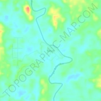 Топографическая карта Bayat, высота, рельеф