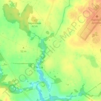 Топографическая карта Листопадовка, высота, рельеф