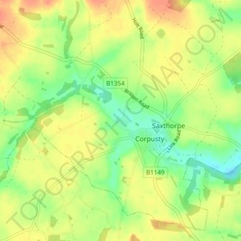 Топографическая карта Little London, высота, рельеф