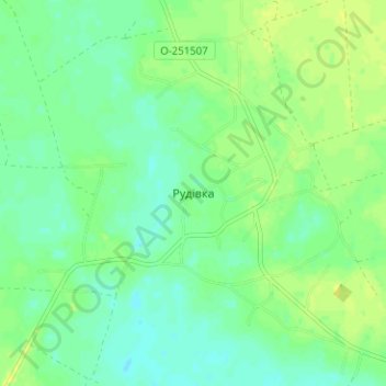 Топографическая карта Рудовка, высота, рельеф