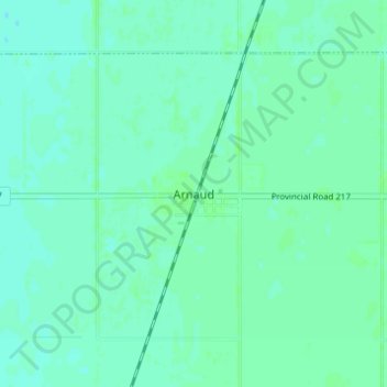 Топографическая карта Arnaud, высота, рельеф