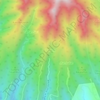 Топографическая карта Dopang, высота, рельеф