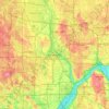 Топографическая карта Minneapolis, высота, рельеф