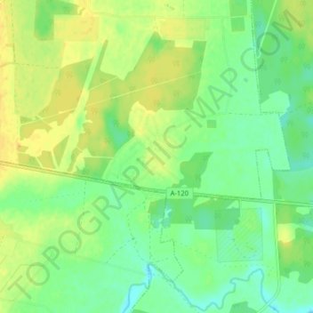 Топографическая карта Пустошка, высота, рельеф